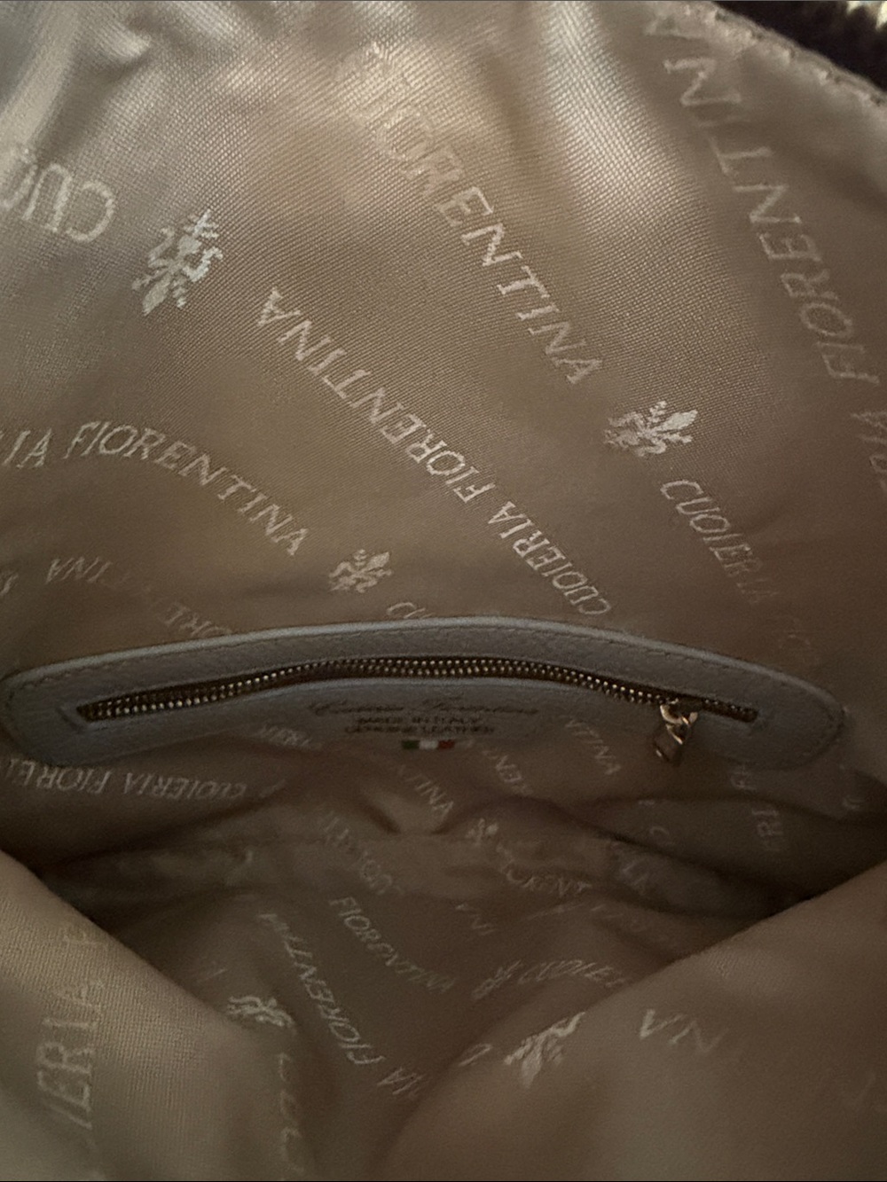 Pebbled Leather Crossbody Bag in Light Gray - Picture 6 of 8